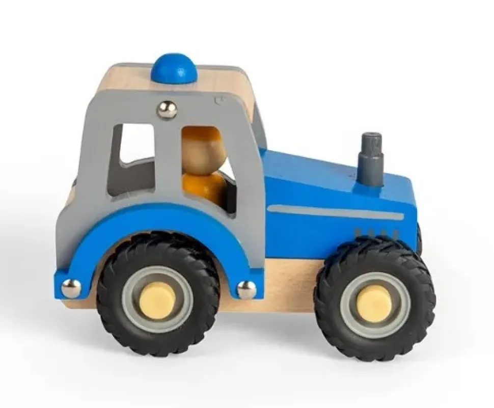 BigJigs Mini Tractor Blue